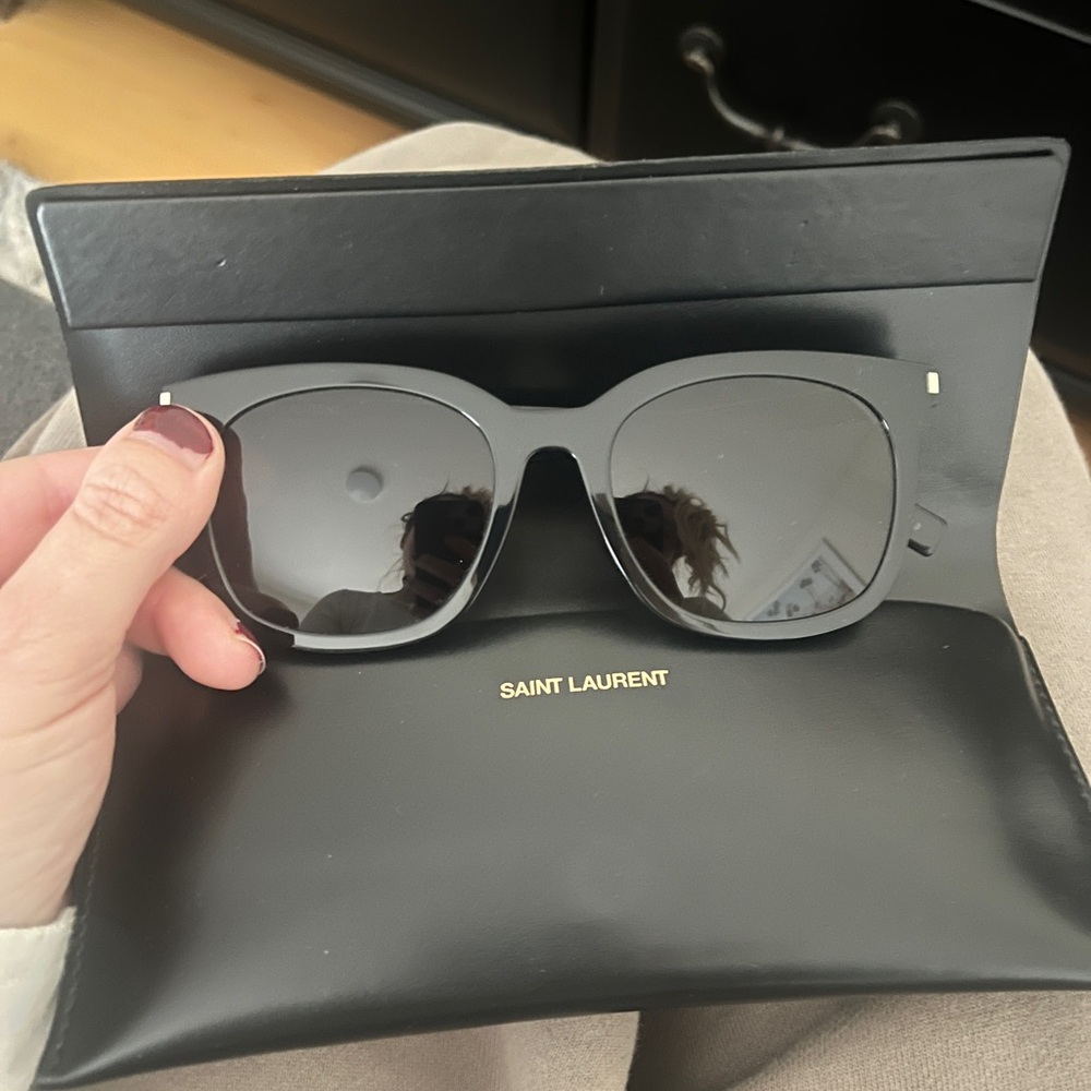 Saint Laurent black plastic sunglasses SL285/F